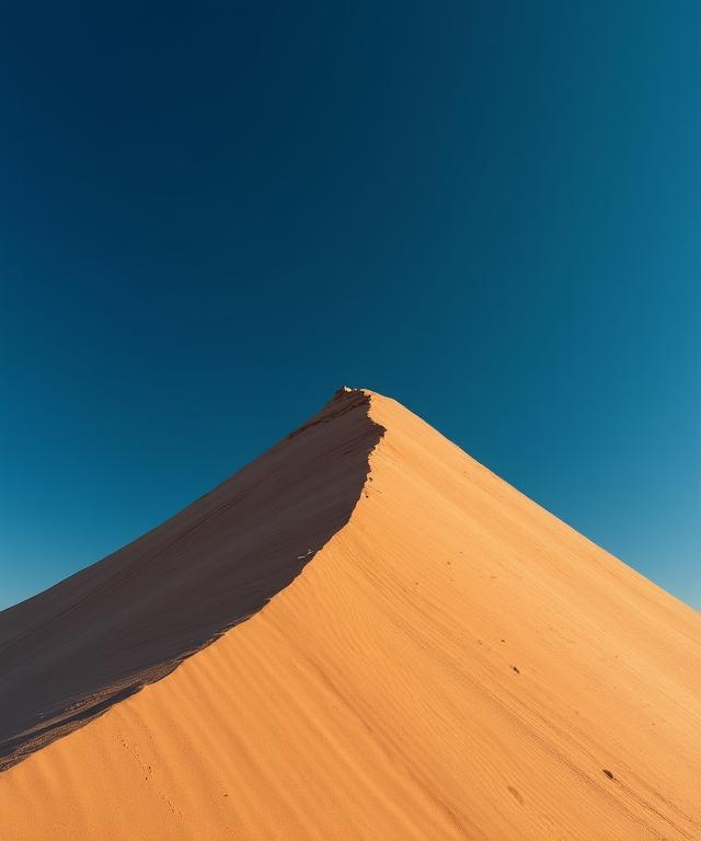 Abstract representation of reaching a peak in a desert environment